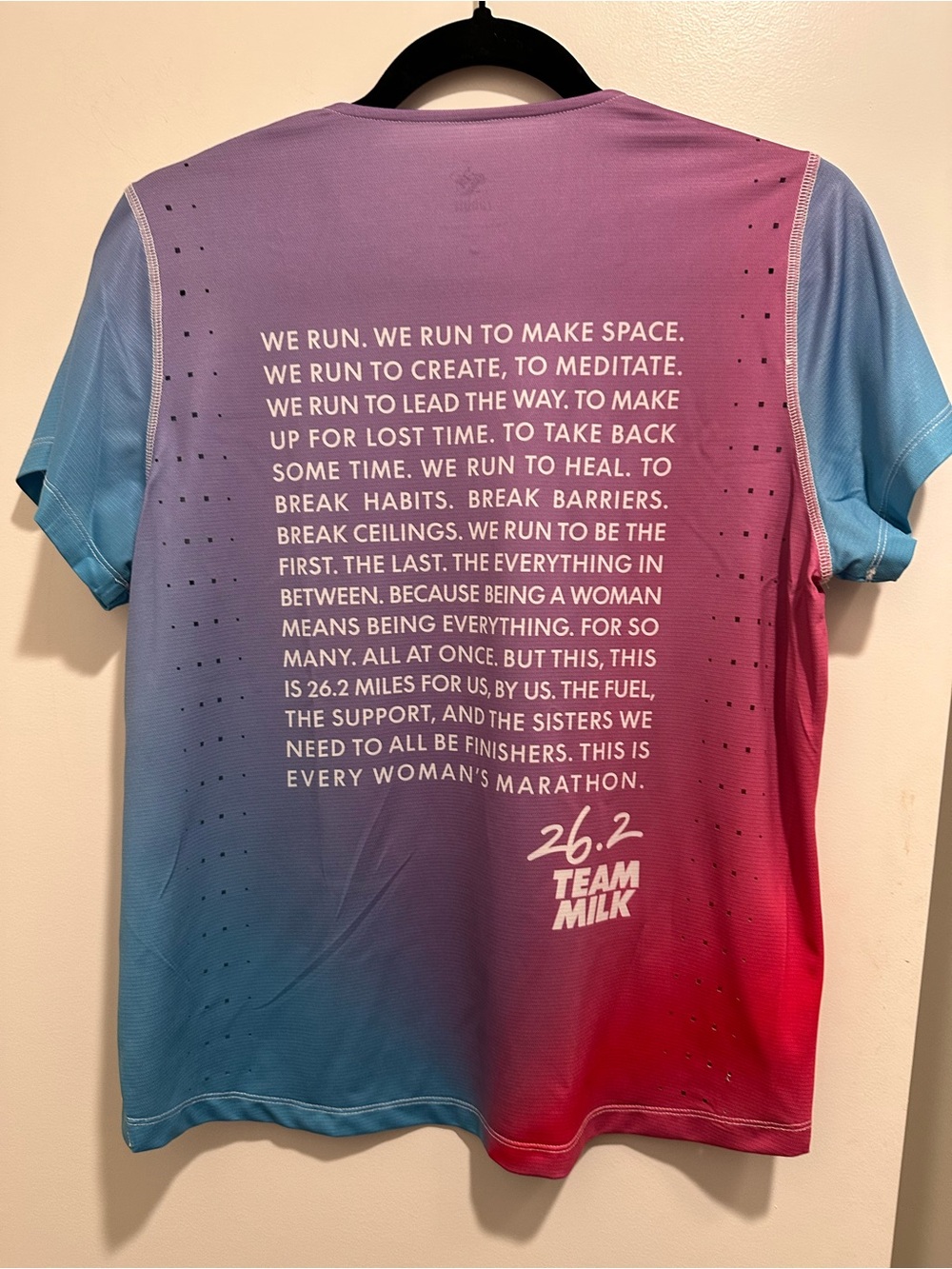 Women’s Gradient Performance Tee - Pink, Purple & Blue - Picture 6 of 7